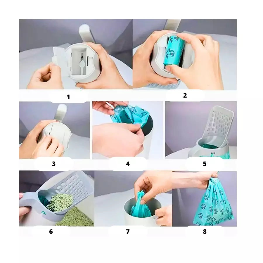 Pelle à litière avec sac intégré pour Chat