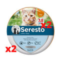 2 PCS Collier Seresto Anti-Puces-Tiques et Antiparasitaire pour chat Lot de 2