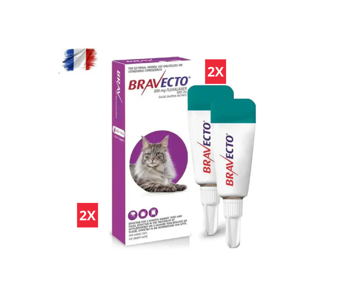 Bravecto Solution Topique pour Chats 6,25-12,5 kg (13,8-27,5 lbs)-Purple-violet