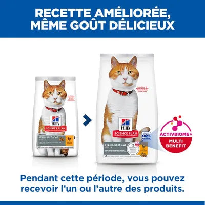 Hill's Science Plan Adult Sterilised poulet pour chat 3kg