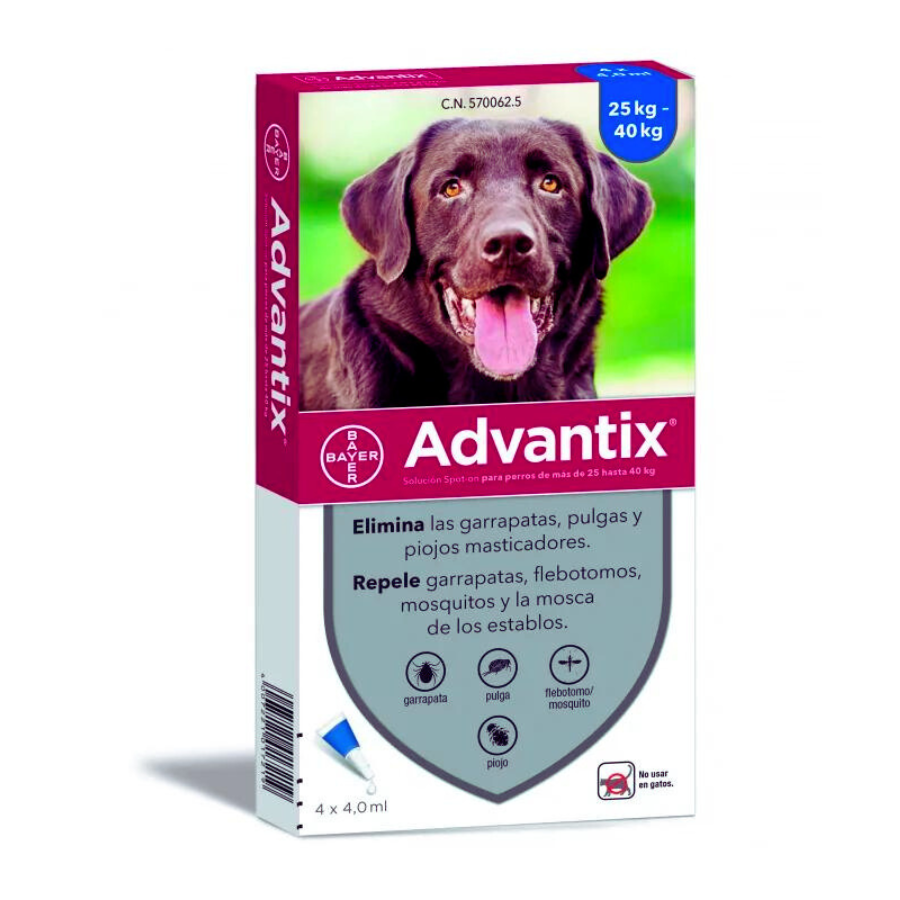 Advantix-Antiparasitaire Grand Chien(+25 -40 kg) 12 Pipettes