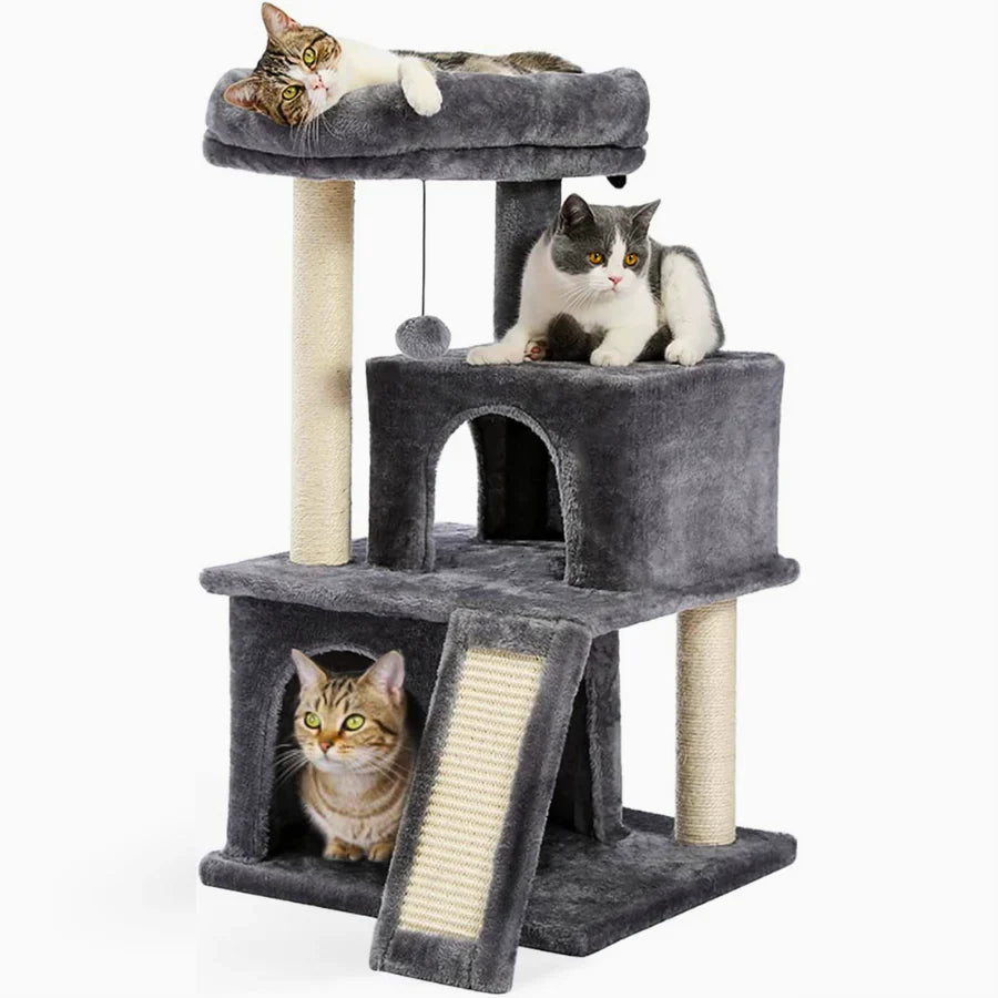 Arbre à chat de luxe d'intérieur avec plusieurs niveaux