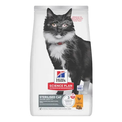 Hill's Science Plan Mature Adult Sterilised poulet pour chat 7kg (5 variantes)