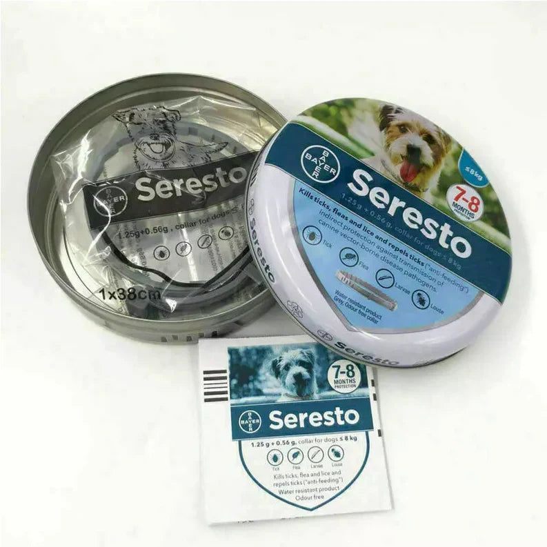 2 Collier Seresto Anti-Puces Anti-Tiques petit Chien -8Kg Lot De 2