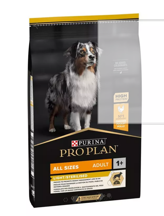 PURINA PRO PLAN All Sizes Adult Light/Sterilised pour chien 14kg-(7 variantes)