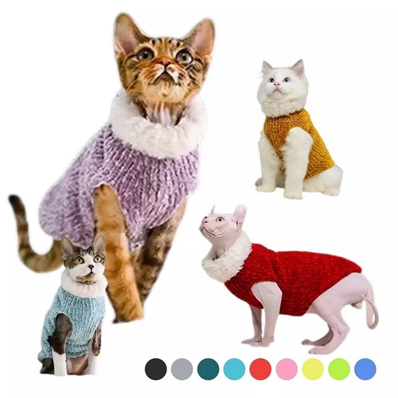 Pull en laine Col fourrure