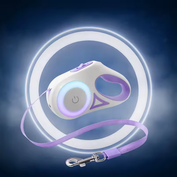 Laisse enrouleur LED pour chien-chat