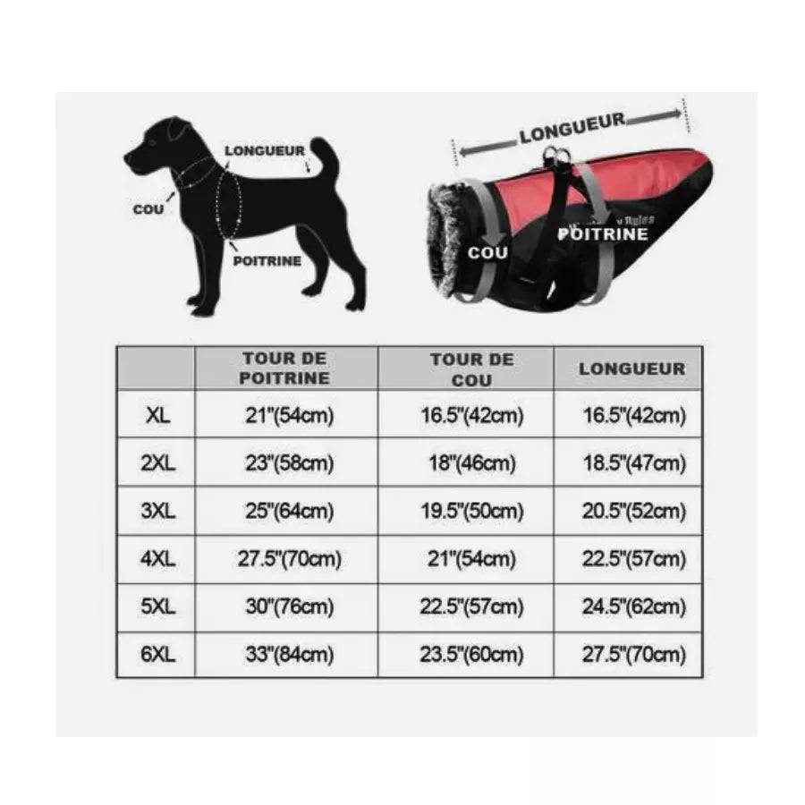 Manteau imperméable avec harnais intégré pour chiens
