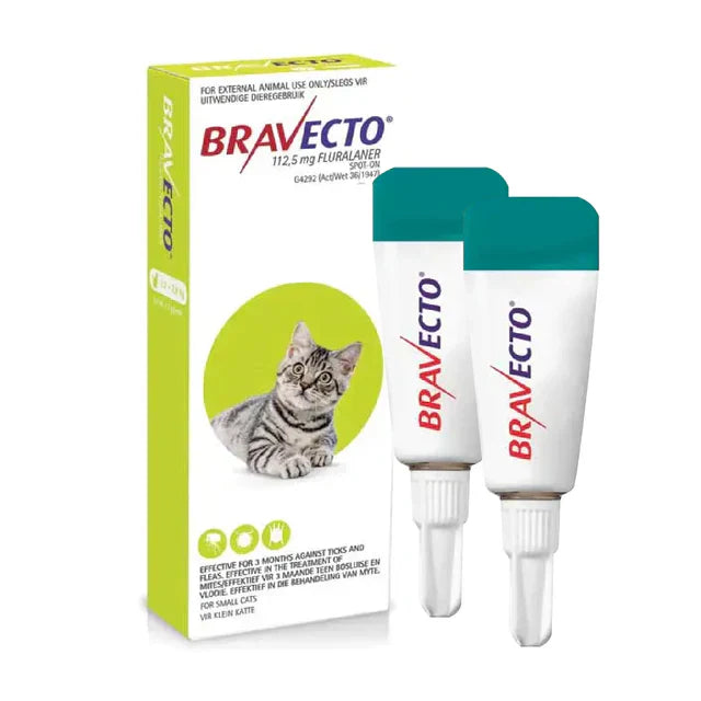 Bravecto Solution topique pour chats 1,2-2,8 kg (2,6-6,2 lbs)-Vert