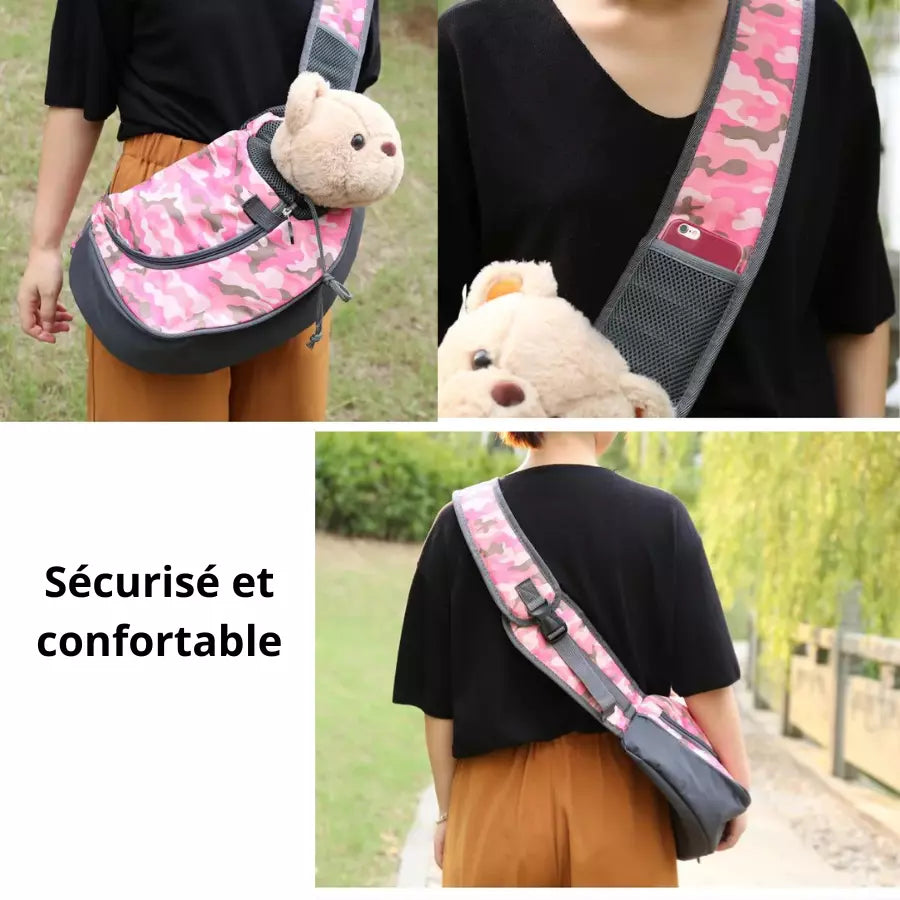 Sac de transport bandoulière pour chien-chat