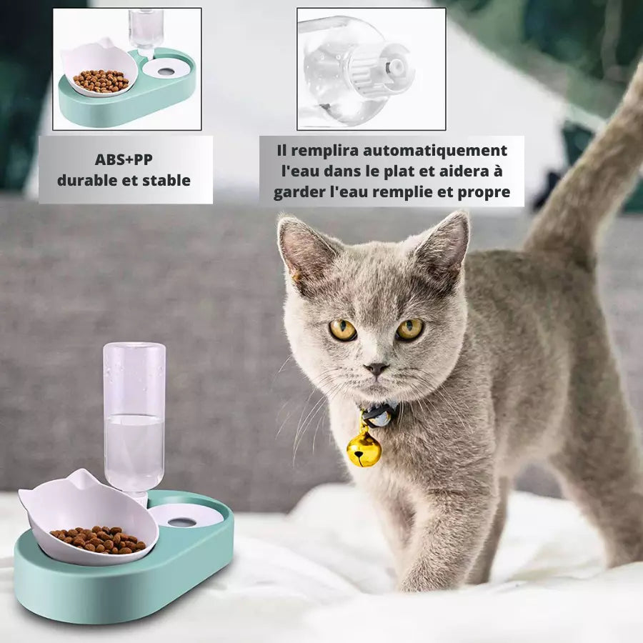 Gamelles surélevées doubles pour chats et chiens