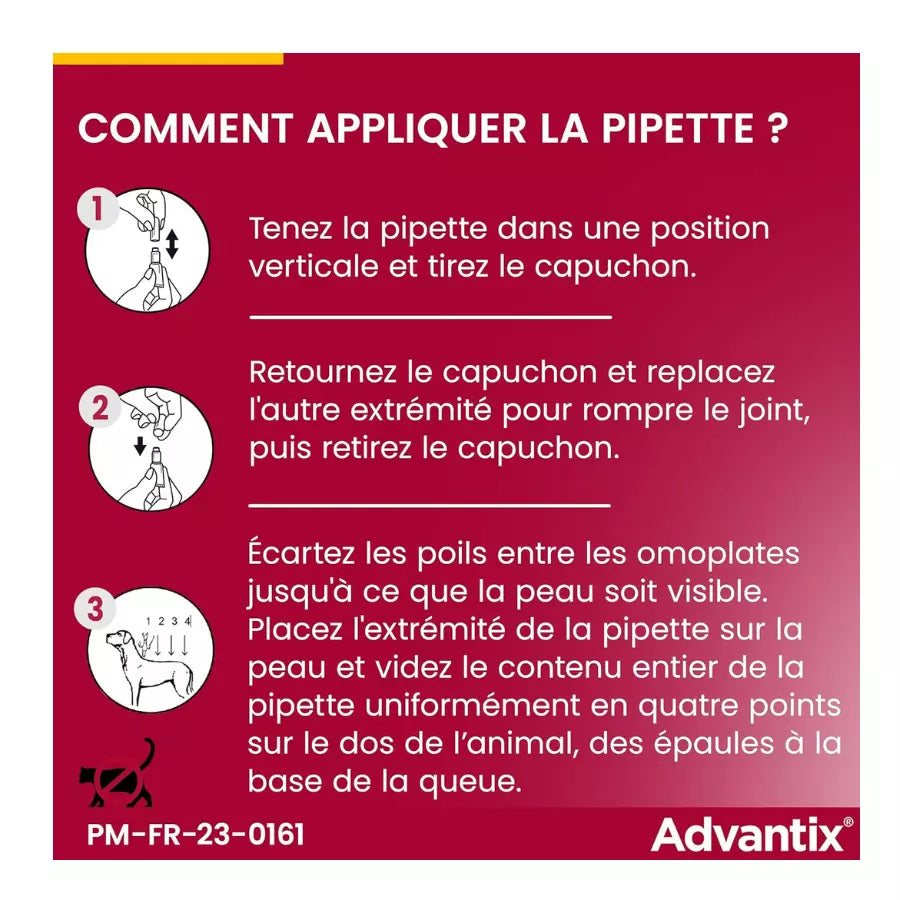 Advantix Spot-on Antiparasitaire Petit chien(4-10 kg) 12 pipettes