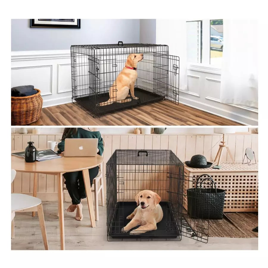 Cage pour Chien Pliable avec 2 Portes