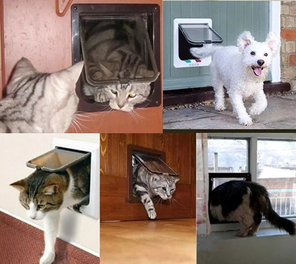 Chatière 4 positions pour chats-chiens