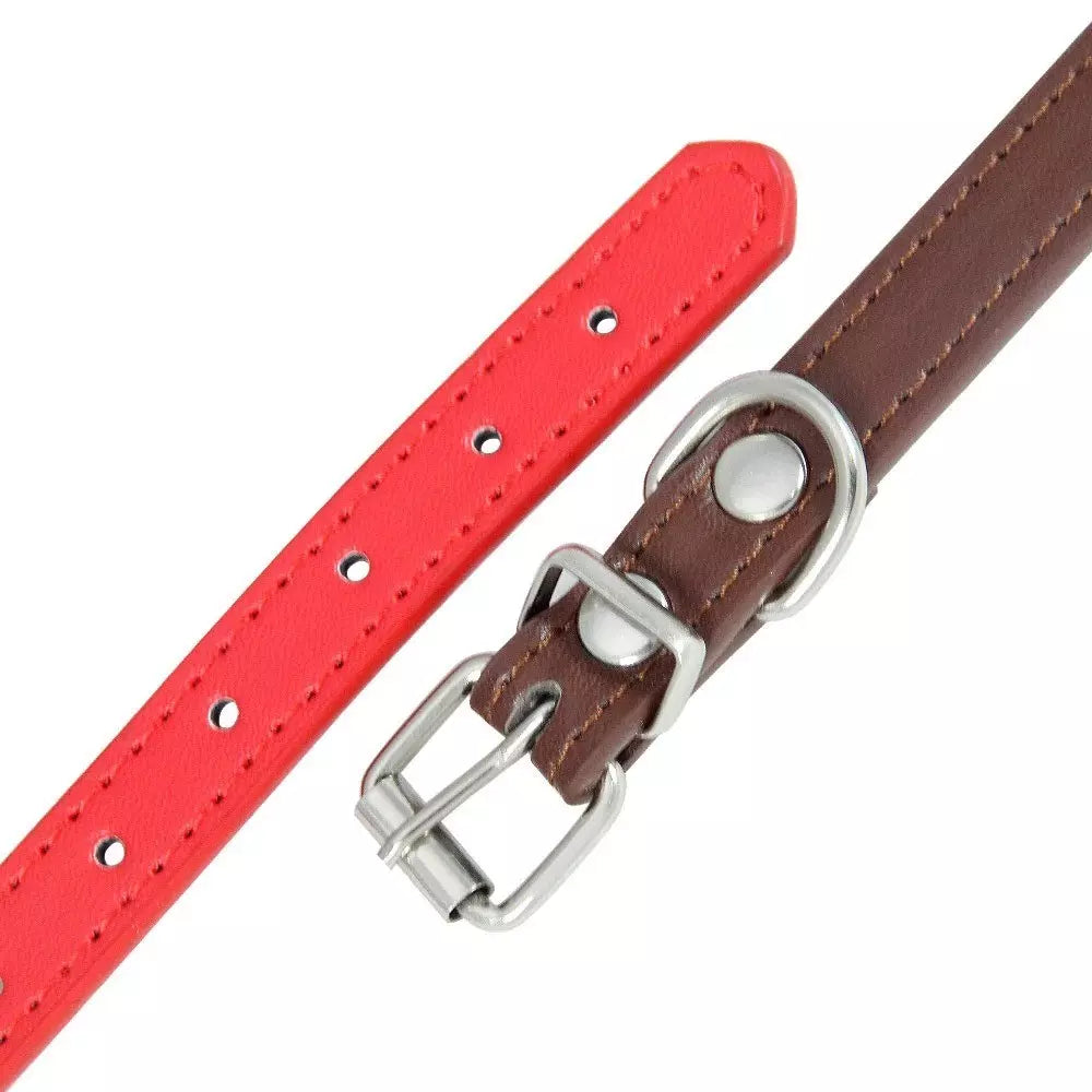 Collier cuir avec plaque d'identification