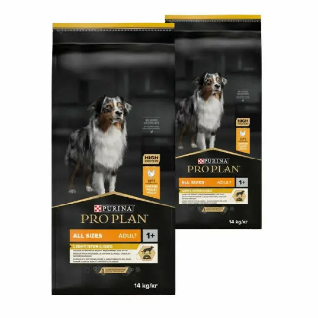 PURINA PRO PLAN All Sizes Adult Light/Sterilised pour chien 14kg-(7 variantes)
