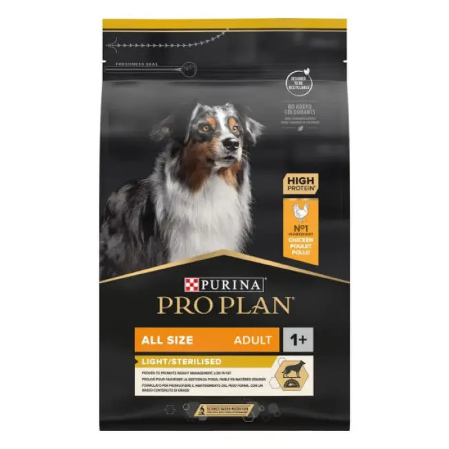 PURINA PRO PLAN All Sizes Adult Light/Sterilised pour chien 4kg-(7 variantes)