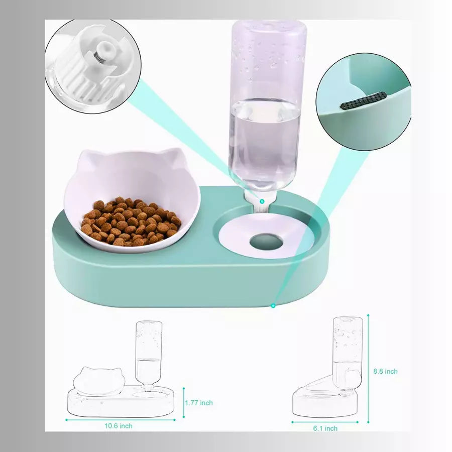 Gamelles surélevées doubles pour chats et chiens