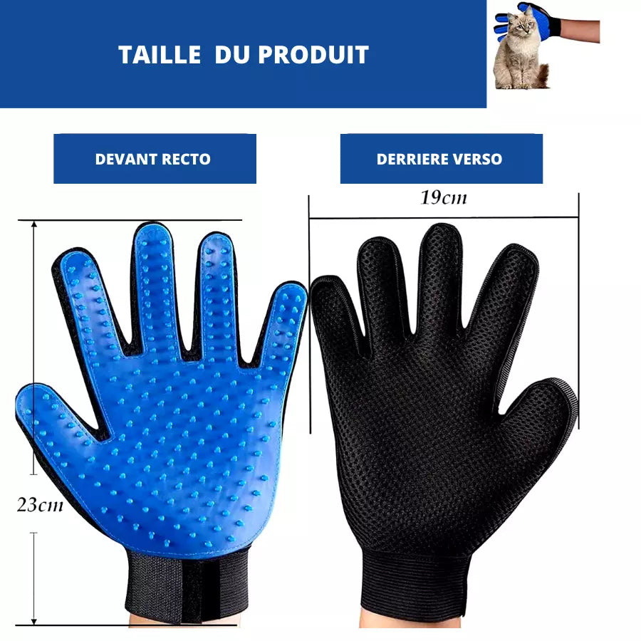 Gants des poils en Silicone pour animaux de compagnie chat chien brosse d'épilation