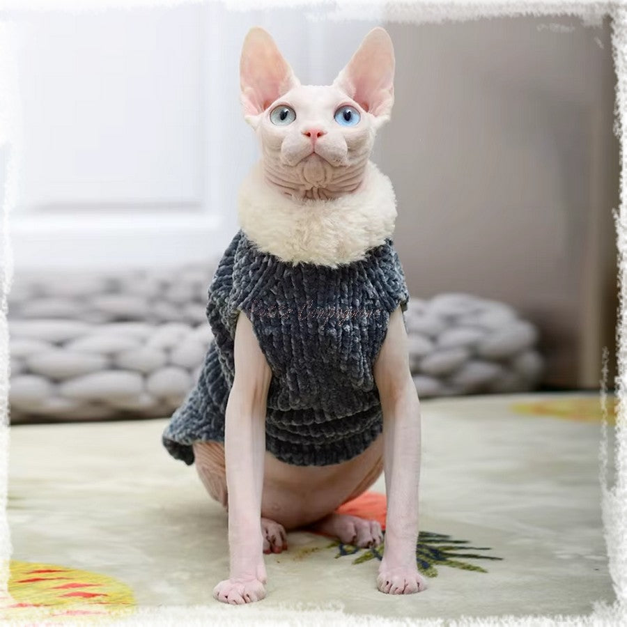 Pull en laine Col fourrure