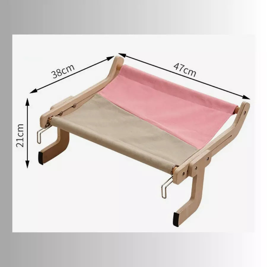 Lit Hamac fenêtre suspendu en bois pour chat