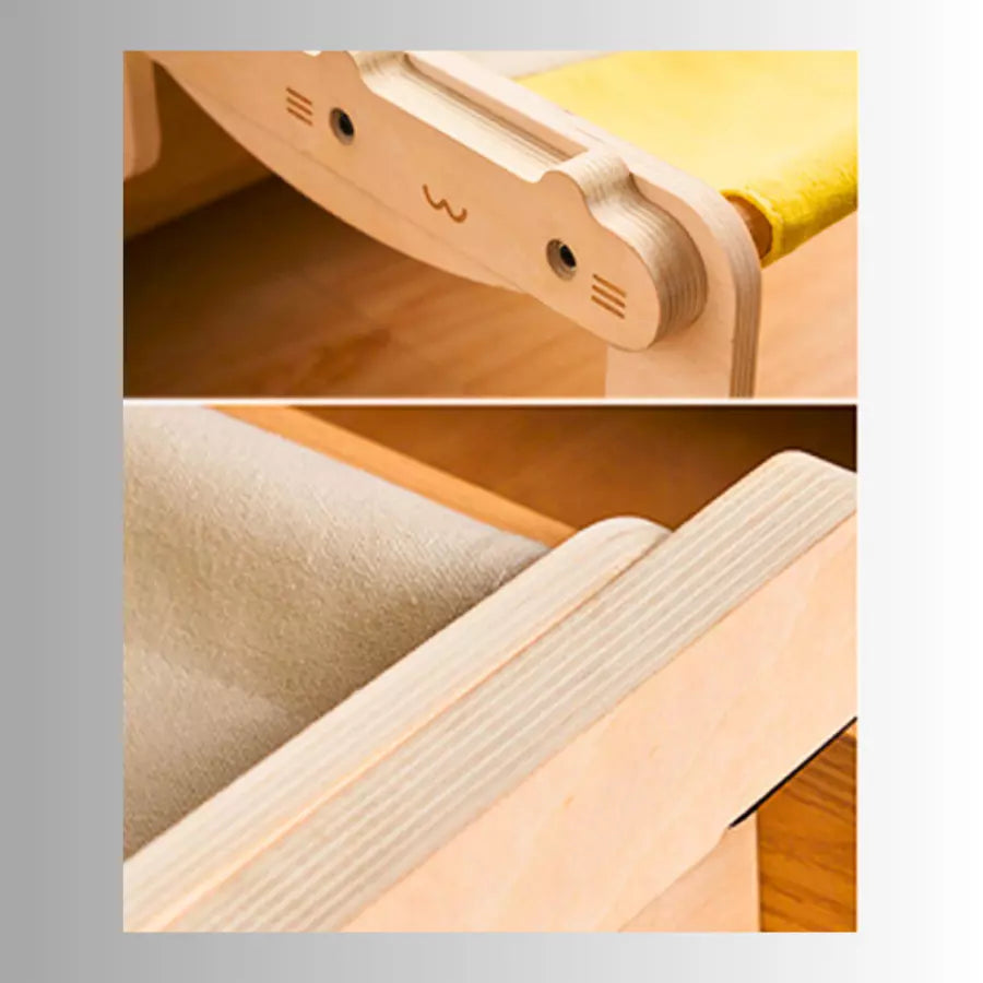 Lit Hamac fenêtre suspendu en bois pour chat