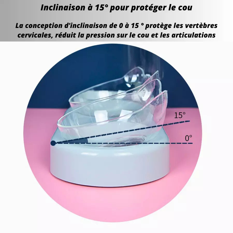 Gamelles surélevées doubles pour chats et chiens