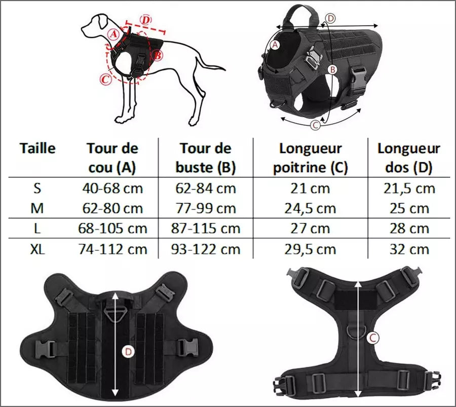 Kit complet tactique pour chien